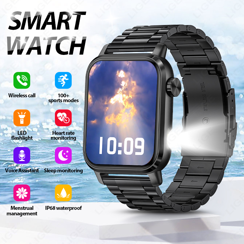 Smartwatch Watches For Sale - LIGE 스마트워치 스포츠 피트니스 트래커 블루투스