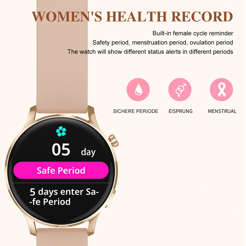 Smartwatch Ladies Watches For Women - 여성용 스마트워치 심박수 모니터 NFC 스마트워치