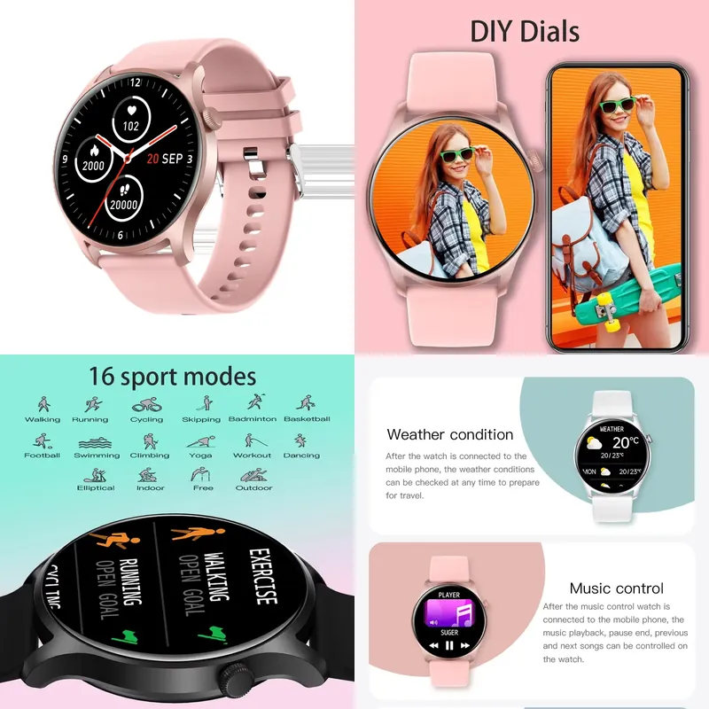 Watch Smartwatch Android - SENBONO MAX8 남성용 스마트 시계 여성용