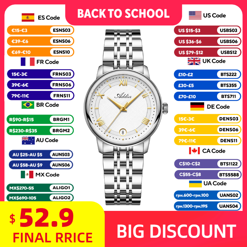 Waterproof Diving Watch - ADDIES 새로운 럭셔리 여성용 시계 GM12