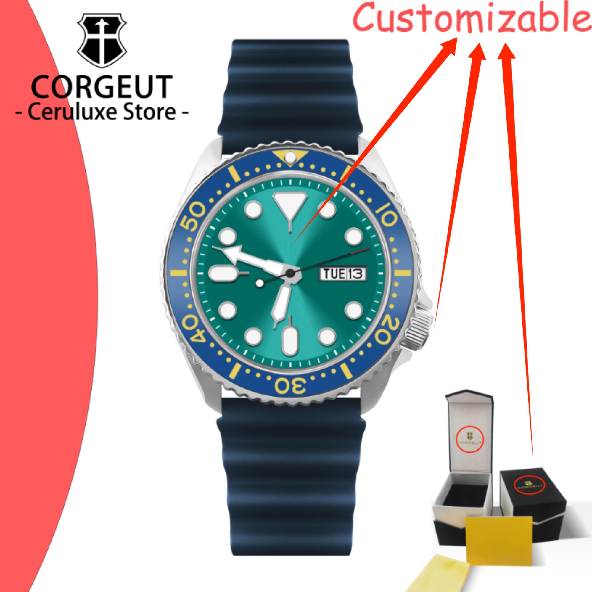 커스텀 로고 빈티지 다이버 시계, 기계식 남성용 시계, - Waterproof Diving Watch 리뷰 및 가격