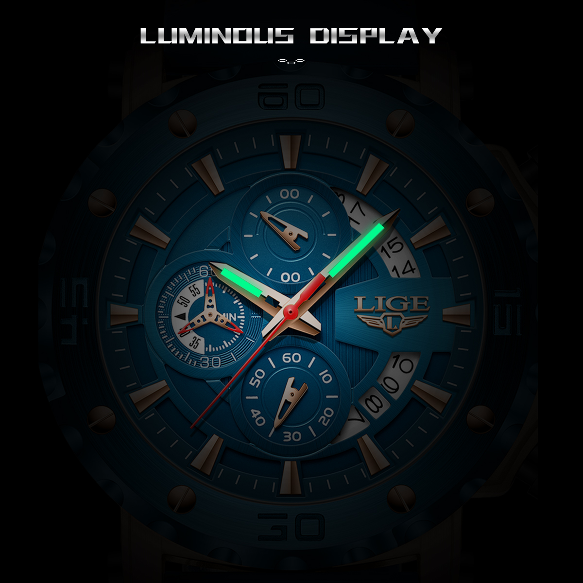 LIGE 남성용 패션 시계, 캘린더, 야광, 방수, 쿼 - Smartwatch Watches For Men Digital 리뷰 및 가격