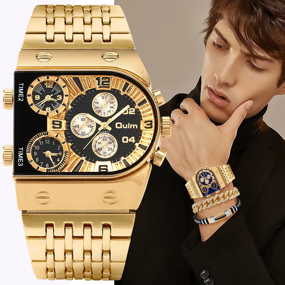 남성용 고급 직사각형 금은 대형 문자판 야광 방수 쿼츠 - Smartwatch Luxury Watches 리뷰 및 가격