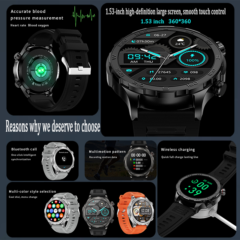 새로운 GPS 트랙 스마트워치 남성용 AMOLED HD - Smartwatch New Watches 리뷰 및 가격