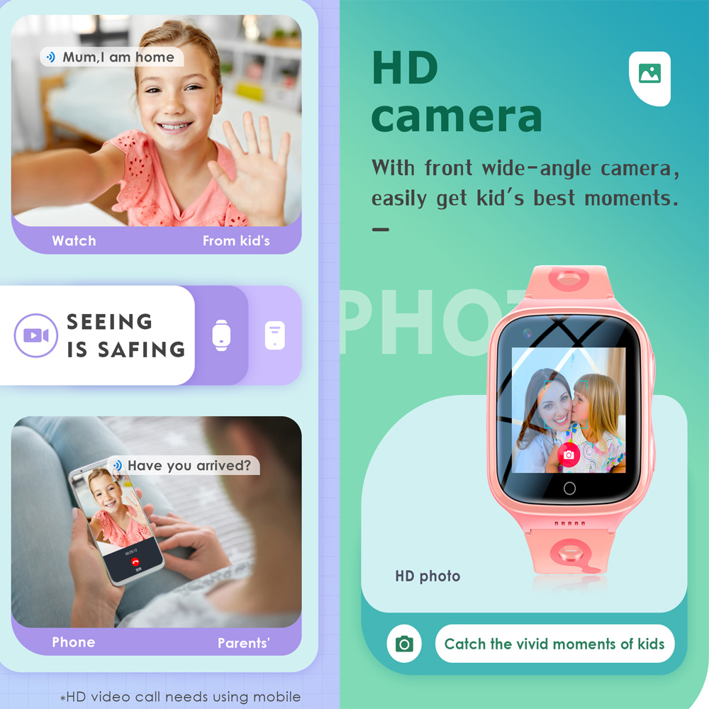 어린이용 SOS 영상 통화 스마트워치, 어린이 스마트워 - Smartwatch Digital Watches For Girls 리뷰 및 가격