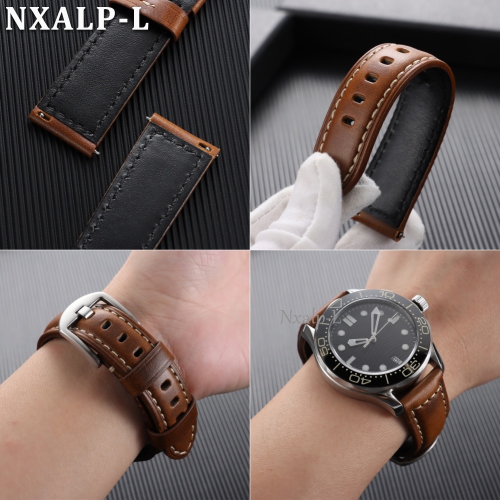 오일 왁스 소가죽 스트랩 18 20mm 22mm 24m - Omega Watches Smartwatch 리뷰 및 가격