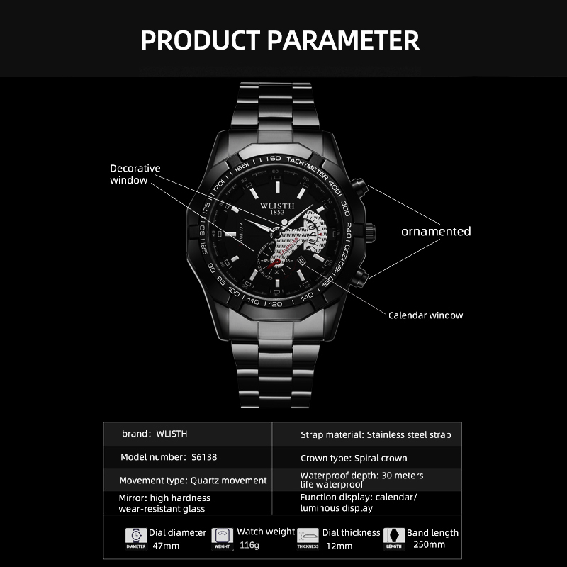 럭셔리 브랜드 남자 시계 방수 빛나는 날짜 스포츠 남자 - Smartwatch Luxury Watches 리뷰 및 가격