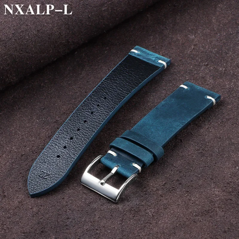 빈티지 오일 왁스 가죽 시계 밴드 18mm 20mm 2 - Omega Watches Smartwatch 리뷰 및 가격