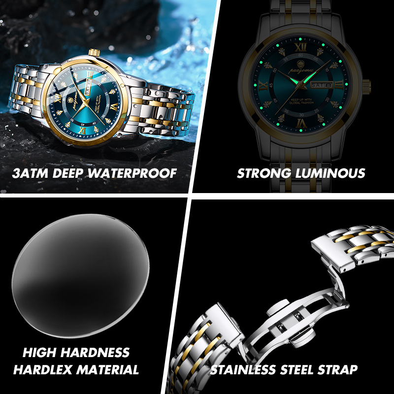 PAAZOMU 시계 남성 여성 다이아몬드 비즈니스 드레 - Watches Ladies Smartwatch 리뷰 및 가격