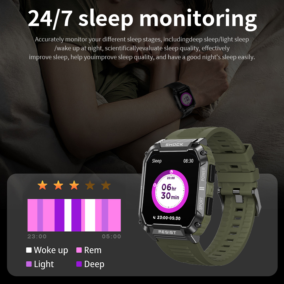 LIGE 남성용 스마트워치 건강 팔찌 심박수 수면 모니 - Smartwatch Watches For Sale 리뷰 및 가격