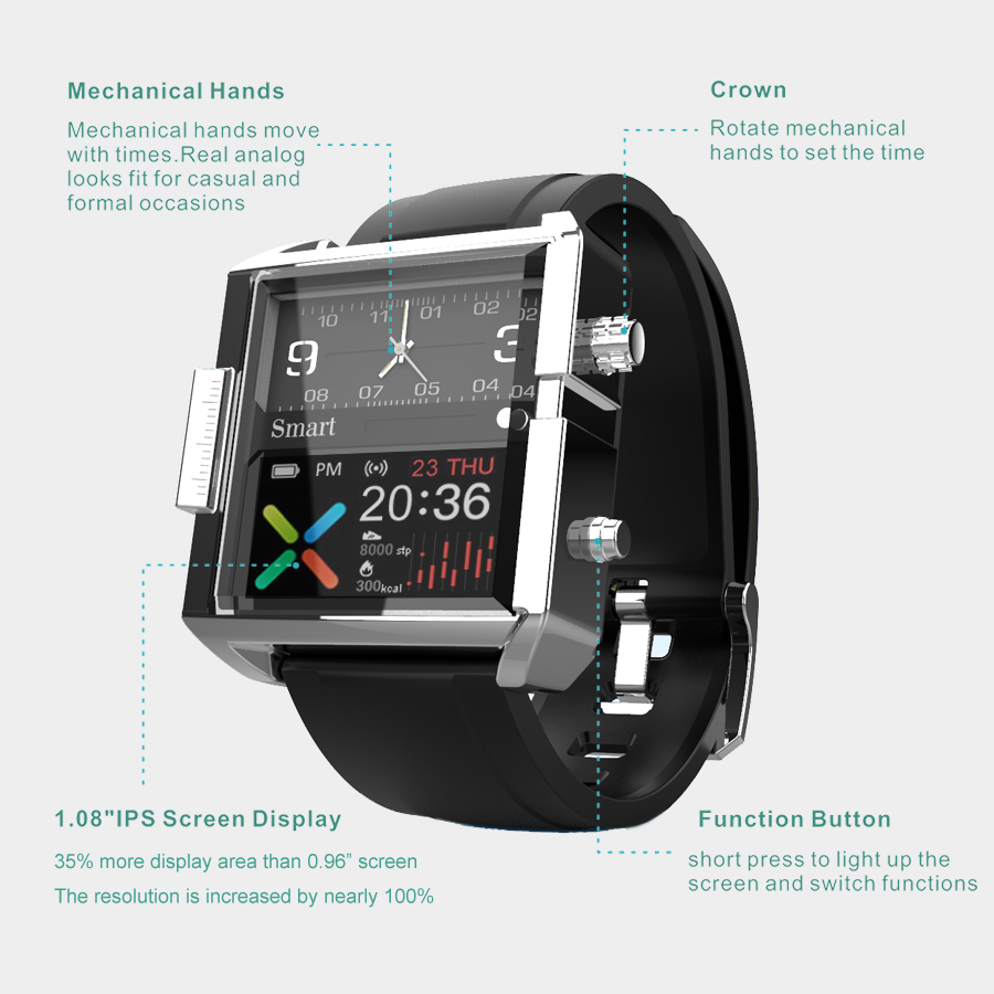 T9 하이브리드 스마트워치, 심박수 혈압 모니터, 방수 - Hybrid Smartwatch 리뷰 및 가격