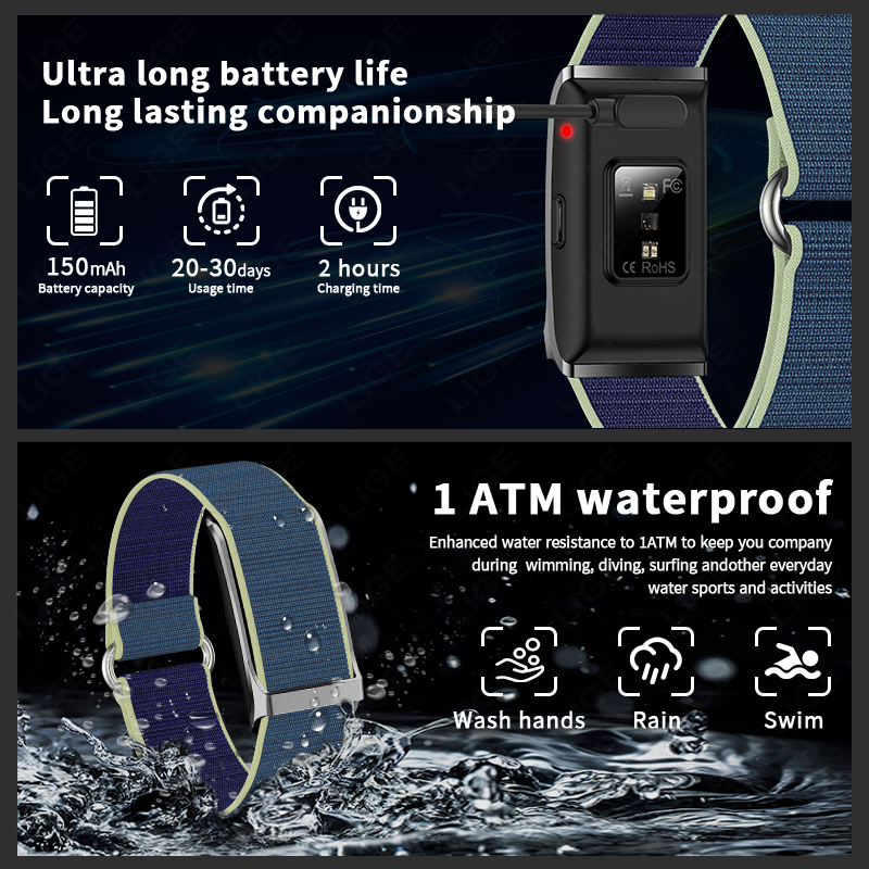 LIGE 핫 세일 스마트 워치 심박수 혈압 모니터 무화 - Smartwatch Watches For Sale 리뷰 및 가격