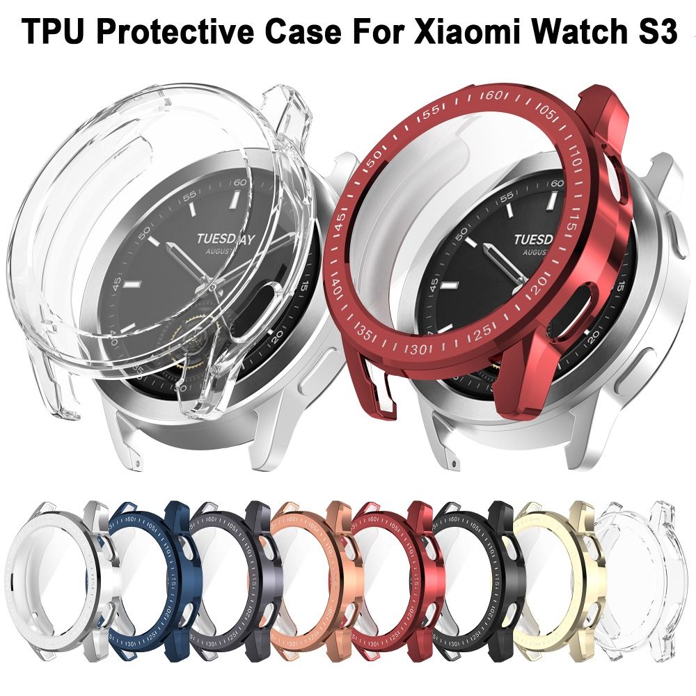 샤오미 워치 S3용 새 풀커버 TPU 케이스 범퍼 스마 - Smartwatch New Watches 리뷰 및 가격