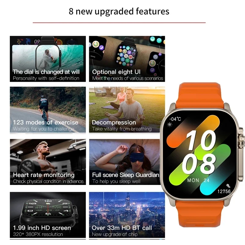 기존 T900 울트라 2 스마트 시계 49mm 남성 여 - Smartwatch Watches For Men Digital 리뷰 및 가격