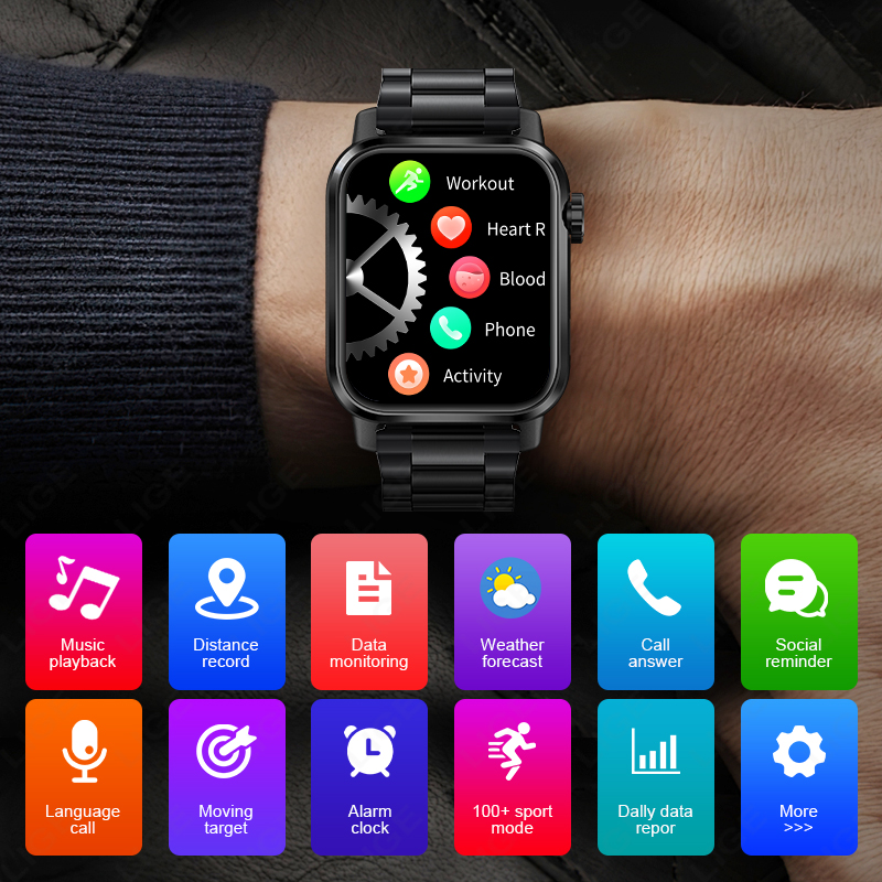 LIGE 스마트워치 스포츠 피트니스 트래커 블루투스 통 - Smartwatch Watches For Sale 리뷰 및 가격