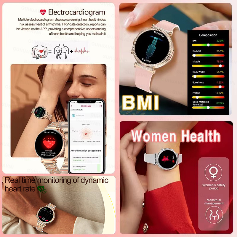 여성용 신형 1.27인치 스마트워치, 건강 ECG 스포 - Smartwatch Ladies Watches For Women 리뷰 및 가격