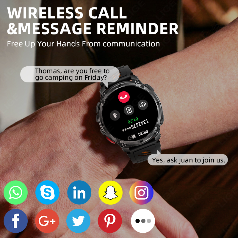 LIGE 스마트워치 2026 핫세일즈 1100mAh 군 - Smartwatch Watches For Sale 리뷰 및 가격