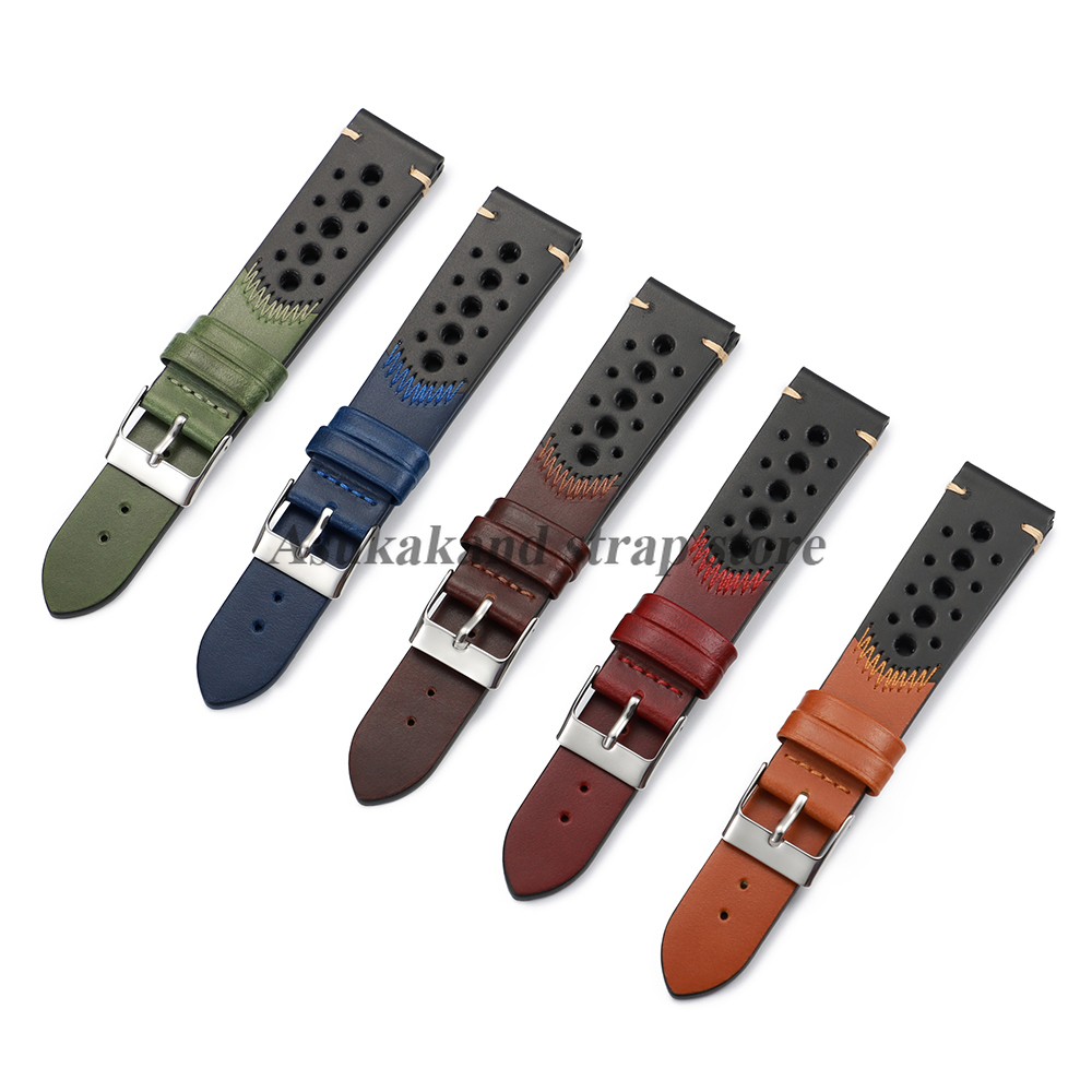 새로운 오일 왁스 가죽 시계 스트랩 20mm 세이코 용 - Omega Watches Smartwatch 리뷰 및 가격