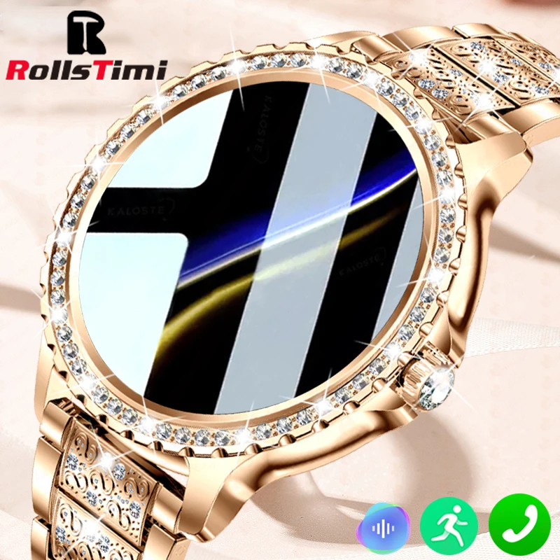 패션 럭셔리 골드 여성 스마트 시계 심박수 혈액 산소  - Watches Ladies Smartwatch 리뷰 및 가격